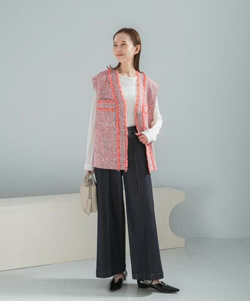 URBAN RESEARCH ROSSO / アーバンリサーチ ロッソ デニムパンツ | ピンタックストレッチワイドデニムパンツ | 詳細6