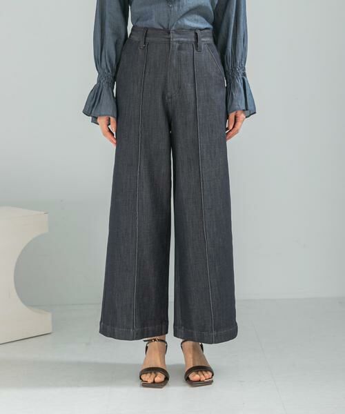 URBAN RESEARCH ROSSO / アーバンリサーチ ロッソ デニムパンツ | ピンタックストレッチワイドデニムパンツ | 詳細7