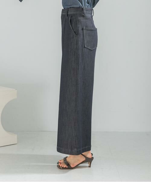 URBAN RESEARCH ROSSO / アーバンリサーチ ロッソ デニムパンツ | ピンタックストレッチワイドデニムパンツ | 詳細8