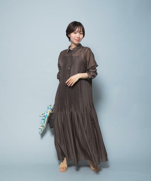 URBAN RESEARCH ROSSO / アーバンリサーチ ロッソ ワンピース | プリーツロングシャツワンピース | 詳細4