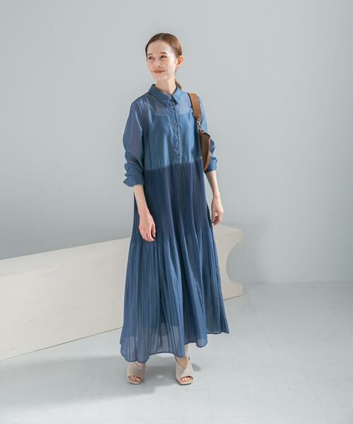URBAN RESEARCH ROSSO / アーバンリサーチ ロッソ ワンピース | プリーツロングシャツワンピース | 詳細8