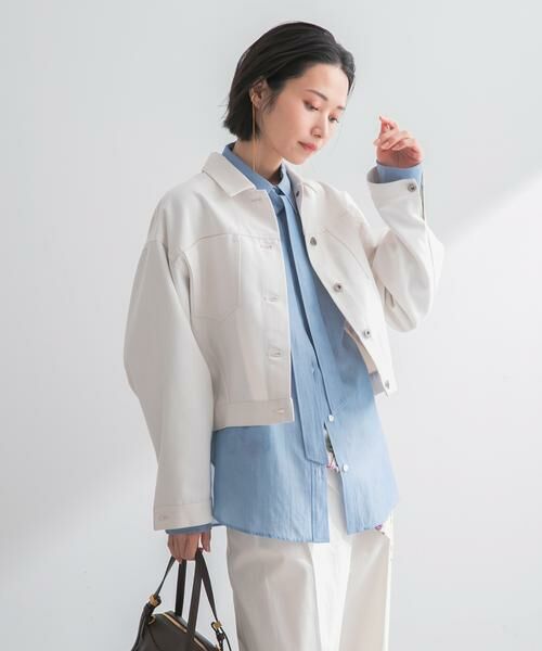 URBAN RESEARCH ROSSO / アーバンリサーチ ロッソ Gジャン・デニムジャケット | デニムドルマンジャケット（オフホワイト）