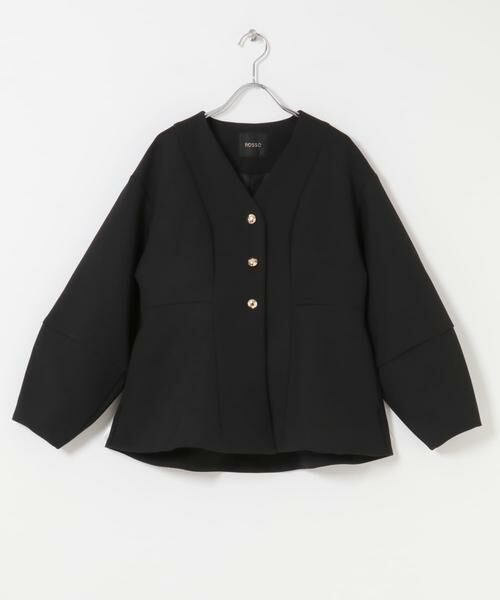 URBAN RESEARCH ROSSO / アーバンリサーチ ロッソ ノーカラージャケット | 『WEB限定』デザインボタンペプラムツイルジャケット | 詳細20