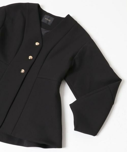 URBAN RESEARCH ROSSO / アーバンリサーチ ロッソ ノーカラージャケット | 『WEB限定』デザインボタンペプラムツイルジャケット | 詳細21