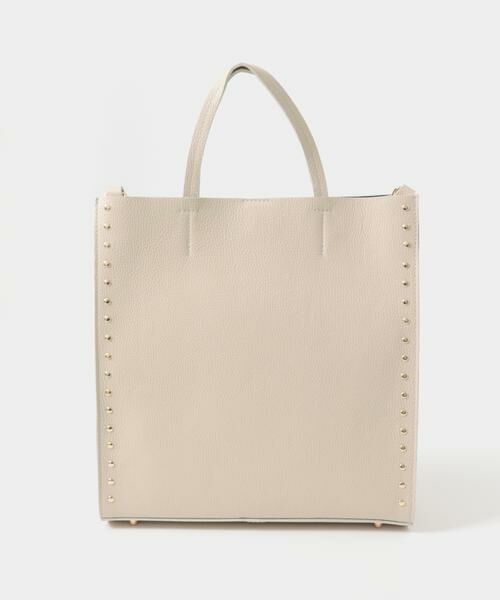 URBAN RESEARCH ROSSO / アーバンリサーチ ロッソ ハンドバッグ | AULENTTI　スタッズスクエアバッグ（ベージュ）