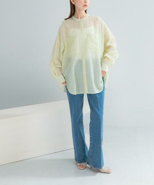 URBAN RESEARCH ROSSO / アーバンリサーチ ロッソ シャツ・ブラウス | CHIGNON　シアーストライプオーバーシャツ | 詳細2