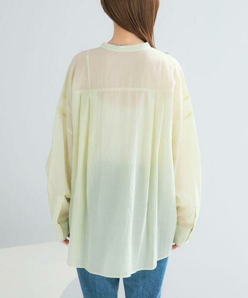 URBAN RESEARCH ROSSO / アーバンリサーチ ロッソ シャツ・ブラウス | CHIGNON　シアーストライプオーバーシャツ | 詳細5