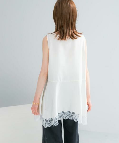 URBAN RESEARCH ROSSO / アーバンリサーチ ロッソ タンクトップ | CHIGNON　ヘムレースサテンタンクトップ | 詳細1