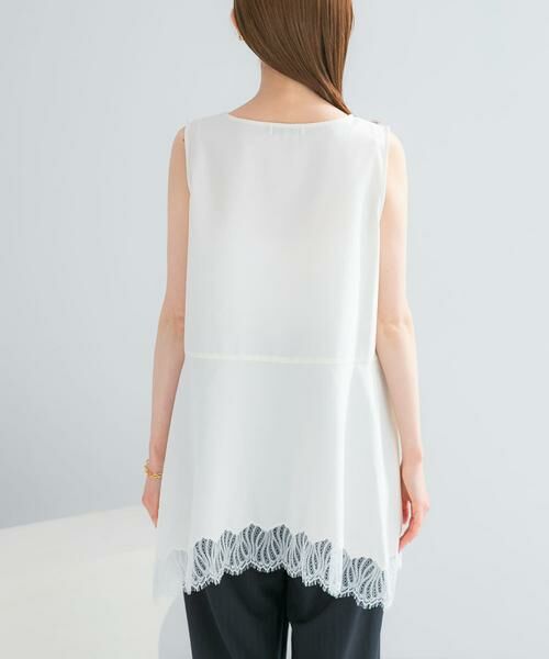 URBAN RESEARCH ROSSO / アーバンリサーチ ロッソ タンクトップ | CHIGNON　ヘムレースサテンタンクトップ | 詳細5