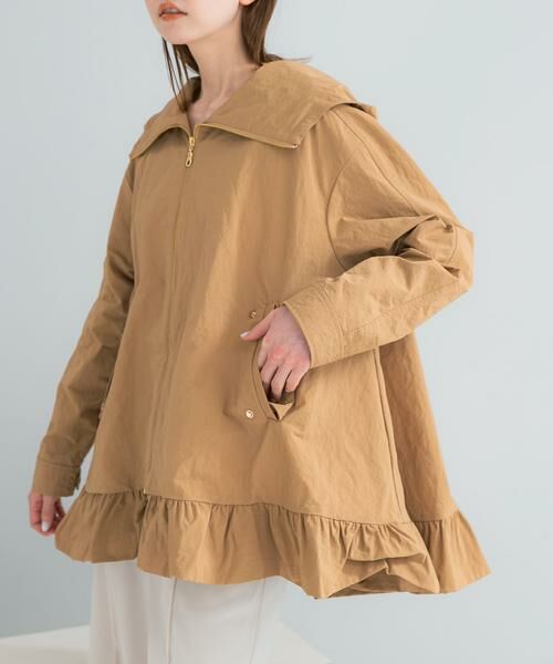 URBAN RESEARCH ROSSO / アーバンリサーチ ロッソ その他アウター | Mewl　フリルマウンテンパーカー（ベージュ）