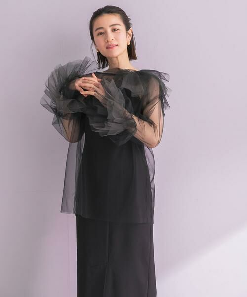 URBAN RESEARCH ROSSO / アーバンリサーチ ロッソ ドレス | ANDRESD　BLOOMING TULLE DRESS（ブラック）