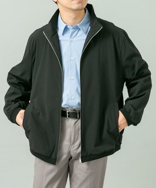 URBAN RESEARCH ROSSO / アーバンリサーチ ロッソ ブルゾン | 『WEB限定』『吸水 / 速乾』Air Stretch スタンドブルゾン（ブラック）