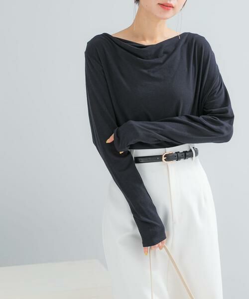 URBAN RESEARCH ROSSO / アーバンリサーチ ロッソ Tシャツ | エアリータッチ2WAYネックプルオーバー（ネイビー）