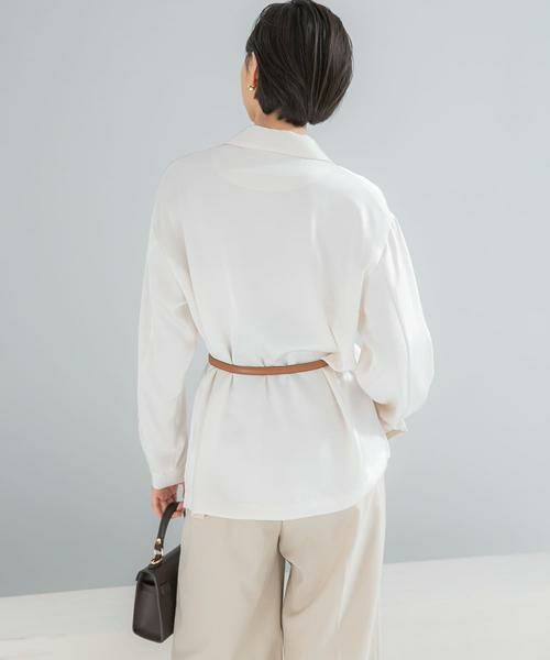 URBAN RESEARCH ROSSO / アーバンリサーチ ロッソ シャツ・ブラウス | オープンカラーヴィンテージシルキーサテンブラウス | 詳細2