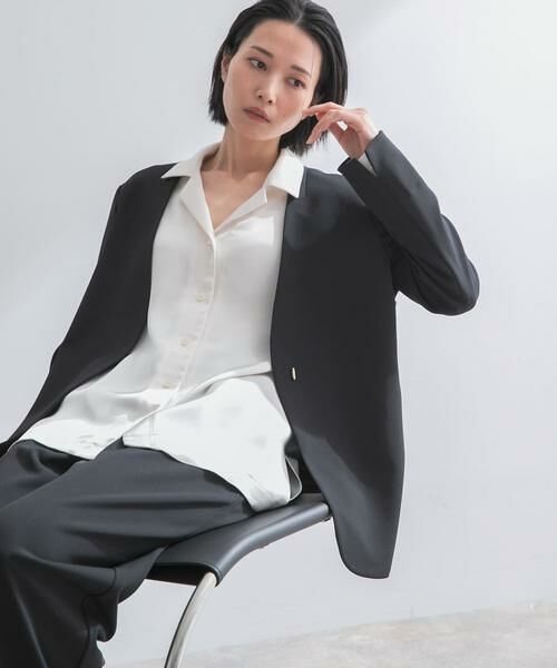 URBAN RESEARCH ROSSO / アーバンリサーチ ロッソ シャツ・ブラウス | オープンカラーヴィンテージシルキーサテンブラウス | 詳細7