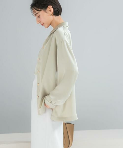 URBAN RESEARCH ROSSO / アーバンリサーチ ロッソ シャツ・ブラウス | オープンカラーヴィンテージシルキーサテンブラウス | 詳細10