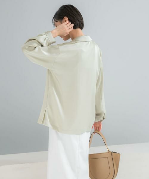 URBAN RESEARCH ROSSO / アーバンリサーチ ロッソ シャツ・ブラウス | オープンカラーヴィンテージシルキーサテンブラウス | 詳細11