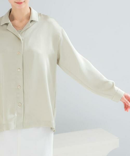 URBAN RESEARCH ROSSO / アーバンリサーチ ロッソ シャツ・ブラウス | オープンカラーヴィンテージシルキーサテンブラウス | 詳細16