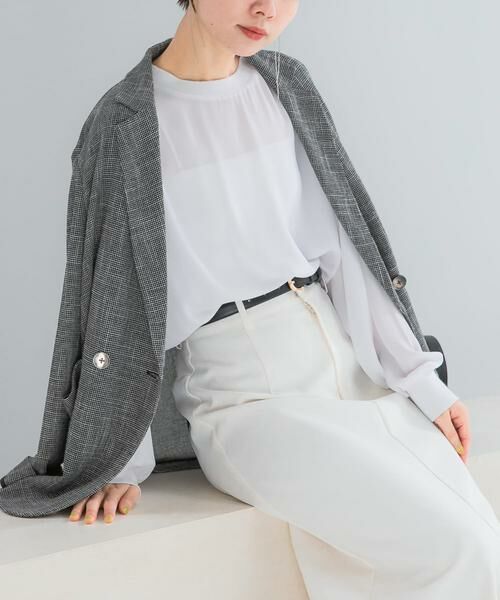 URBAN RESEARCH ROSSO / アーバンリサーチ ロッソ Tシャツ | リブドッキングセミシアープルオーバー | 詳細4