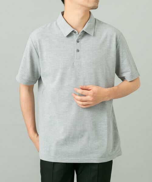URBAN RESEARCH ROSSO / アーバンリサーチ ロッソ ポロシャツ | 『抗菌 / 防臭』『XLサイズあり』ハイパフォーマンス鹿の子ポロシャツ（グレー）
