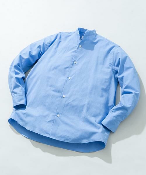 URBAN RESEARCH ROSSO / アーバンリサーチ ロッソ シャツ・ブラウス | 『WEB限定』『XLサイズあり』アーバンリラックスリネンバンドシャツ（ブルー）