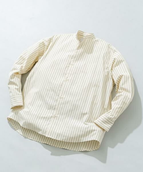 URBAN RESEARCH ROSSO / アーバンリサーチ ロッソ シャツ・ブラウス | 『WEB限定』『XLサイズあり』アーバンリラックスリネンバンドシャツ（アイボリー）