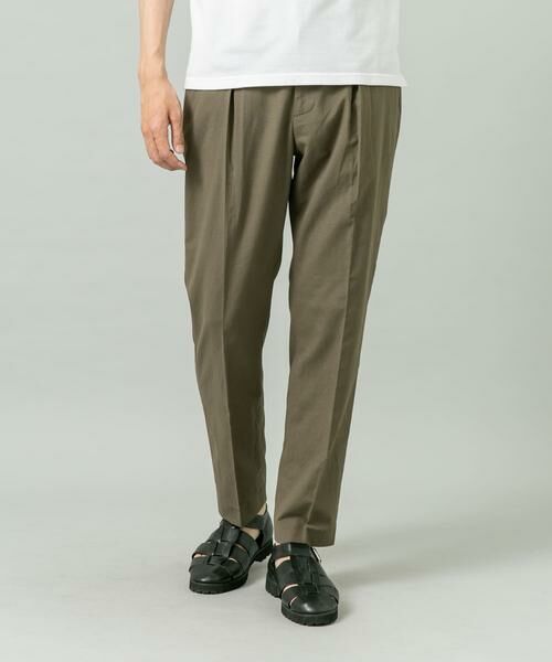 URBAN RESEARCH ROSSO / アーバンリサーチ ロッソ その他パンツ | 『XLサイズあり』ハイパフォーマンスリネンテーパードパンツ（カーキ）