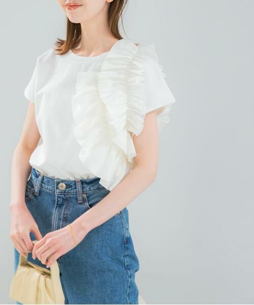 URBAN RESEARCH ROSSO / アーバンリサーチ ロッソ Tシャツ | フリルドッキングTEEブラウス | 詳細2