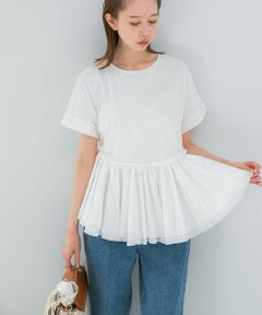 URBAN RESEARCH ROSSO / アーバンリサーチ ロッソ Tシャツ | タフタドッキングティアードTEEブラウス