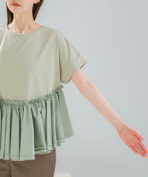 URBAN RESEARCH ROSSO / アーバンリサーチ ロッソ Tシャツ | タフタドッキングティアードTEEブラウス | 詳細10