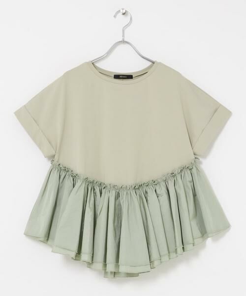 URBAN RESEARCH ROSSO / アーバンリサーチ ロッソ Tシャツ | タフタドッキングティアードTEEブラウス | 詳細11