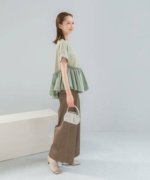 URBAN RESEARCH ROSSO / アーバンリサーチ ロッソ Tシャツ | タフタドッキングティアードTEEブラウス | 詳細6