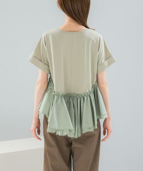 URBAN RESEARCH ROSSO / アーバンリサーチ ロッソ Tシャツ | タフタドッキングティアードTEEブラウス | 詳細9