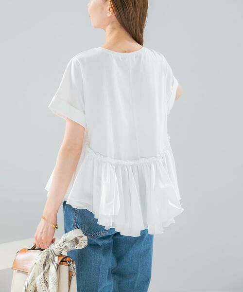 URBAN RESEARCH ROSSO / アーバンリサーチ ロッソ Tシャツ | タフタドッキングティアードTEEブラウス | 詳細19