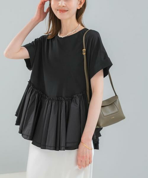 URBAN RESEARCH ROSSO / アーバンリサーチ ロッソ Tシャツ | タフタドッキングティアードTEEブラウス | 詳細23