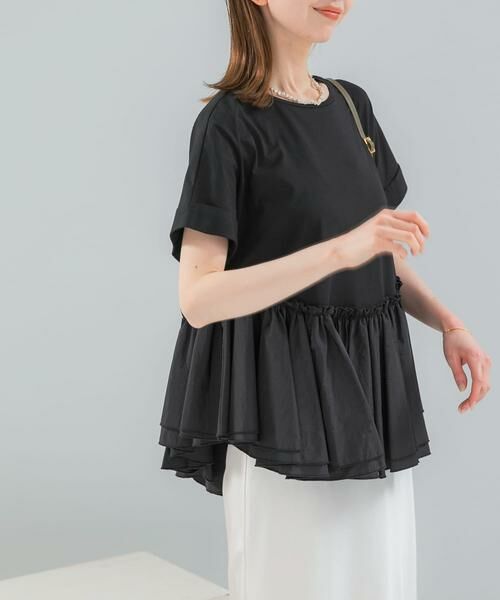 URBAN RESEARCH ROSSO / アーバンリサーチ ロッソ Tシャツ | タフタドッキングティアードTEEブラウス | 詳細25