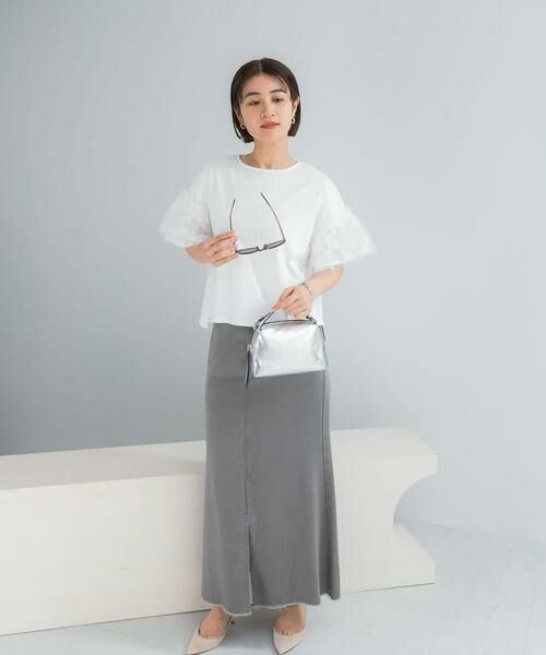 URBAN RESEARCH ROSSO / アーバンリサーチ ロッソ Tシャツ | チュールドッキングTEEブラウス | 詳細2