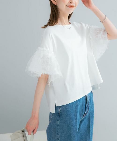 URBAN RESEARCH ROSSO / アーバンリサーチ ロッソ Tシャツ | チュールドッキングTEEブラウス | 詳細5