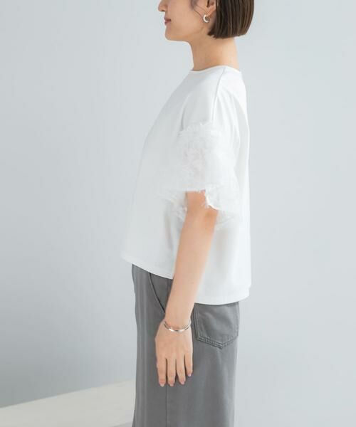 URBAN RESEARCH ROSSO / アーバンリサーチ ロッソ Tシャツ | チュールドッキングTEEブラウス | 詳細9