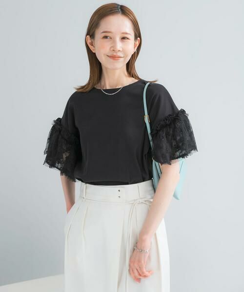 URBAN RESEARCH ROSSO / アーバンリサーチ ロッソ Tシャツ | チュールドッキングTEEブラウス | 詳細15