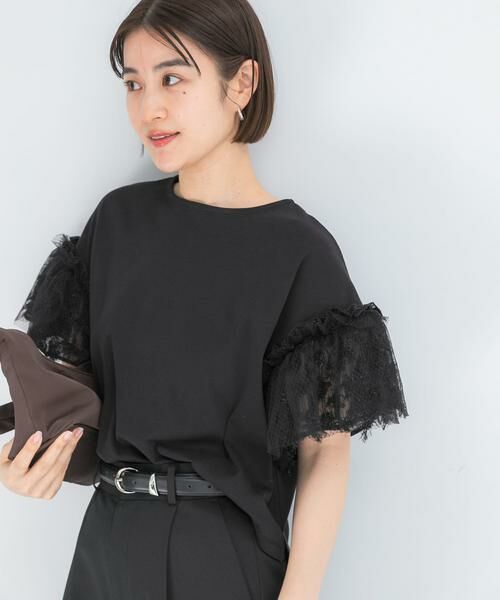 URBAN RESEARCH ROSSO / アーバンリサーチ ロッソ Tシャツ | チュールドッキングTEEブラウス | 詳細17