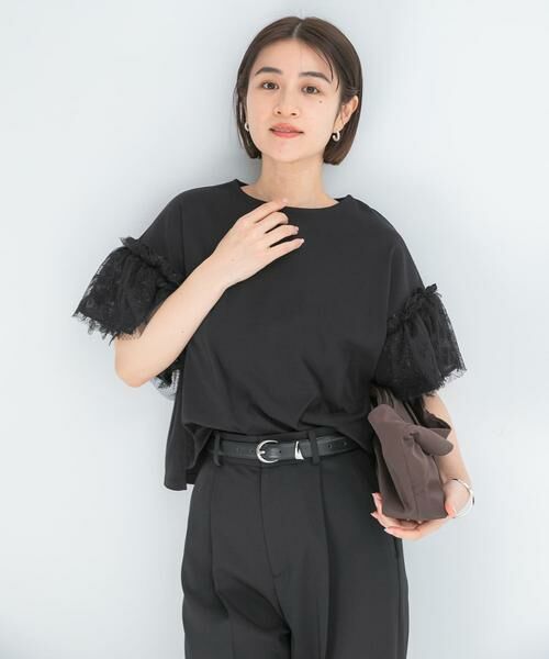 URBAN RESEARCH ROSSO / アーバンリサーチ ロッソ Tシャツ | チュールドッキングTEEブラウス | 詳細18