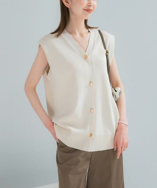 URBAN RESEARCH ROSSO / アーバンリサーチ ロッソ ベスト | ショルダータックニットベスト | 詳細10