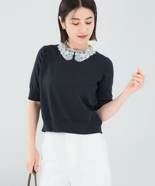 URBAN RESEARCH ROSSO / アーバンリサーチ ロッソ ニット・セーター | 『WEB限定』2WAYレースカラーニット | 詳細15