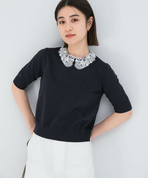 URBAN RESEARCH ROSSO / アーバンリサーチ ロッソ ニット・セーター | 『WEB限定』2WAYレースカラーニット | 詳細16