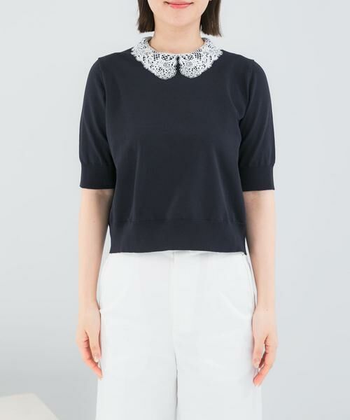 URBAN RESEARCH ROSSO / アーバンリサーチ ロッソ ニット・セーター | 『WEB限定』2WAYレースカラーニット | 詳細17