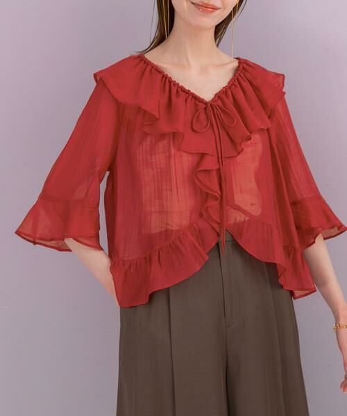 URBAN RESEARCH ROSSO / アーバンリサーチ ロッソ シャツ・ブラウス | シアーフリルブラウス | 詳細2