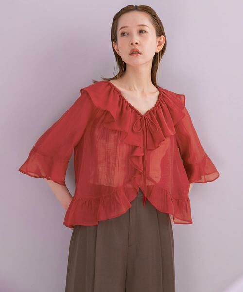 URBAN RESEARCH ROSSO / アーバンリサーチ ロッソ シャツ・ブラウス | シアーフリルブラウス | 詳細3