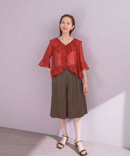 URBAN RESEARCH ROSSO / アーバンリサーチ ロッソ シャツ・ブラウス | シアーフリルブラウス | 詳細4
