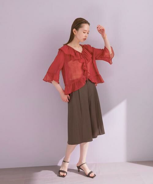 URBAN RESEARCH ROSSO / アーバンリサーチ ロッソ シャツ・ブラウス | シアーフリルブラウス | 詳細5
